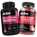 Myo-Inositol & D-Chiro Inositol & ACV Gummies - 40:1 Rapport Hormone Balance pour les femmes et les cidres de pomme Gummies de vinaigre - Suppléments pour soutenir le cycle menstruel et la santé féminine