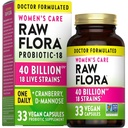 La vérité de la nature Probiotiques crus de Flore pour les femmes de 40 milliards de CFU-33 Capsules végétaliennes avec canneberge et D-mannose