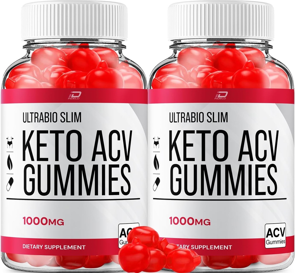 Ultra Bio Slim Keto Plus ACV Gummis Nahrungsergänzung - UltraBio Slim Keto Apple Cider Vinegar Gummies Bewertungen, maximale Stärke BioSlim Gummies für Advanced Weight Management (2 Pack - 120 Gummies)