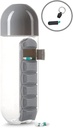 Urban Essentials Wasserflasche Portable Pille Insertion Organizer Wasserflasche mit eingebauten täglichen Vitamin-Halter-Ergänzung Organizer Fall - mit kostenlose Pille Keychain BPA kostenlose Plastikflasche