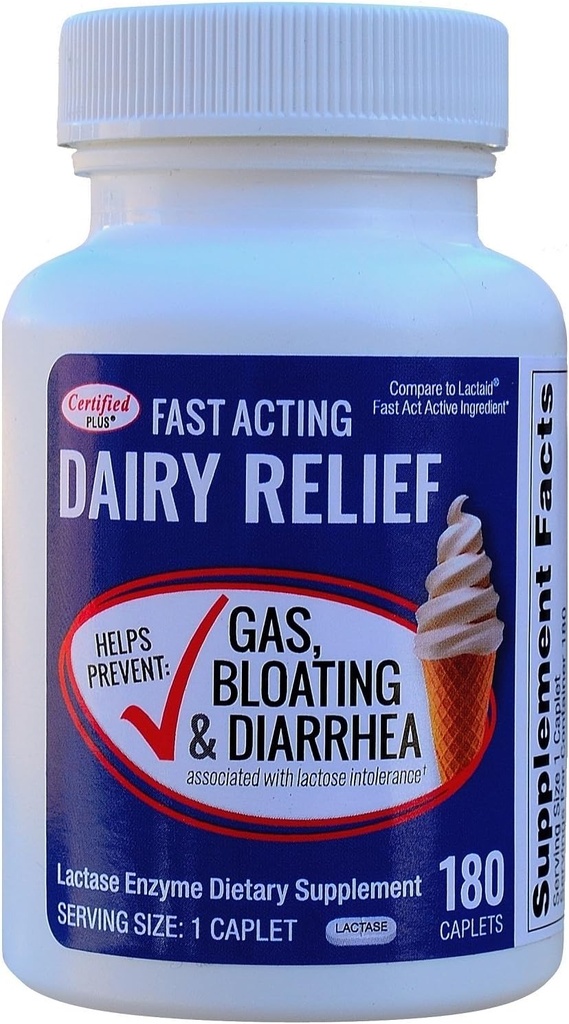 Fast Acting Lactase 180 Caplets Generische Lactase Fast Act 9000 FCC Units pro Caplet