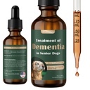 Senior Dog Ergänzungen für Gehirn Gesundheit & Nervous System Unterstützung, Pilz-Ergänzung für Hunde, Dementia-Ergänzung für Beruhigung & Entspannung, Adressen Lost, Soziale Rücktritt - 59 ML