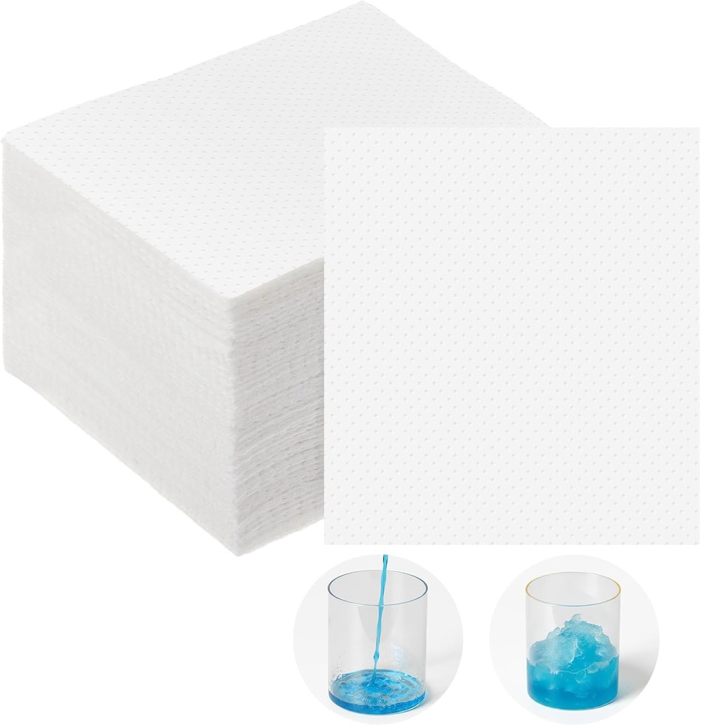 100 Pcs Vomit Absorbent Pad vrac de papier de barf jetable pour sacs Emesis transforme le vomi en grossesse Gel Nausées Matin Maladie Motion Voiture Taxi Avion Voyage, peut tenir 18,6 Oz/ 550 ml