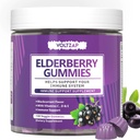 Elderberry Gummies Immununterstützungsergänzung: Elderberry Vitamin C und Zink bieten Antioxidans Support Gluten Free 130 Gummis