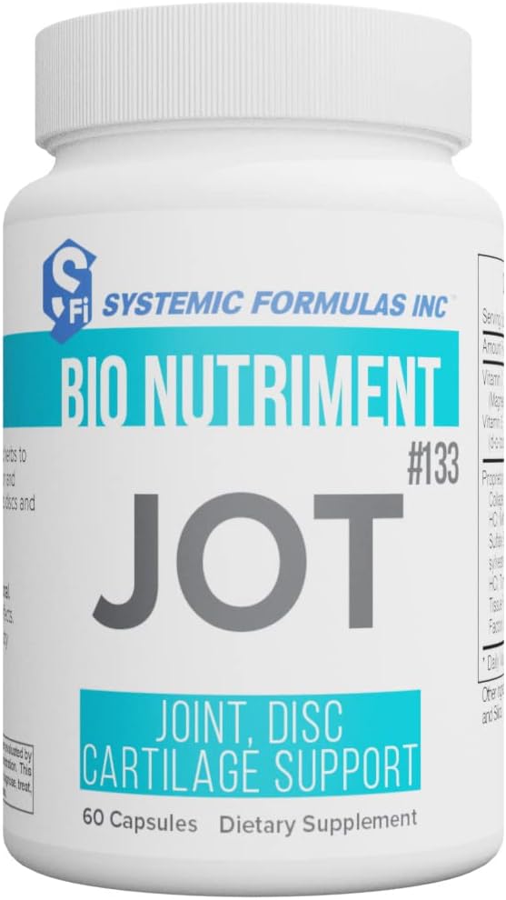 Systemische Formeln JOT – Joint/Disc/Cartilage 60 Kapseln Bio Nutriment #133. Unterstützt Knorpel-Integrität, gemeinsame Gesundheit, Schmierung und Komfort und gesunde Formation von Gelenken, Discs und Knorpel.