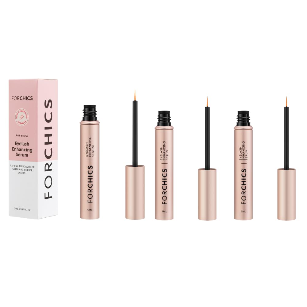 ForLash by ForChics: 3 Pack Hormone ultime- Sérum de croissance sans cils pour les cils plus grands, plus épais, plus longs - Recroissance Booster, formule biologique, végétalien et sans cruauté