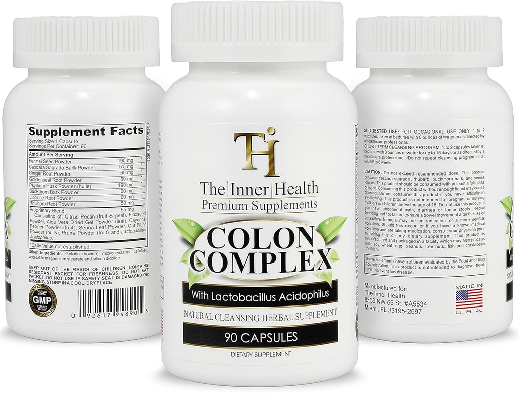 Colon & Gut Cleanse Detox Formel - Unterstützung Gut Gesundheit, Reinigung - enthaltend Lactobacillus Acidophilus Probiotic, Aloe Vera, Licorice Root & More