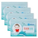 FeverCool Patches - Cooling Patches für Fever, Migraine & Headache Relief | Made in The USA | Coole Temperatur | Mess & Odor Free | Erwachsene & Kinder 2+ | 4 Packs (16 x Patches)