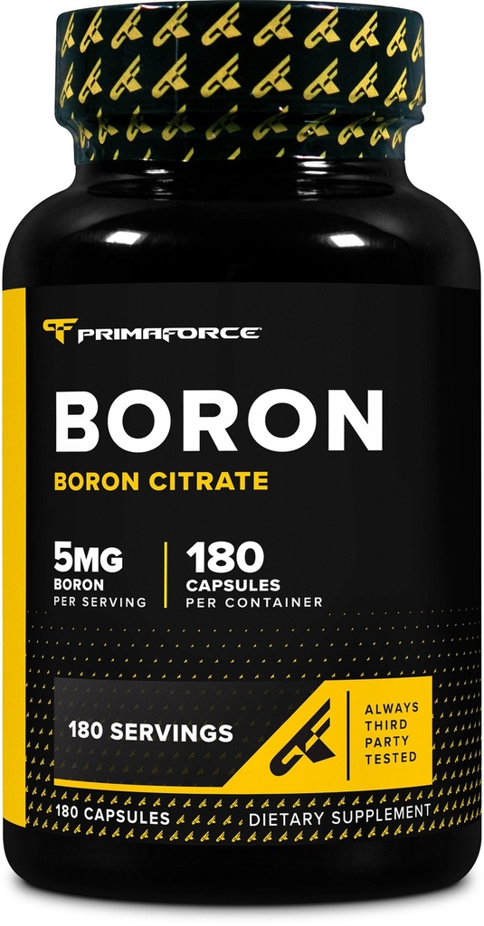 PrimaForce Boron Capsules 5mg, 180 Capsules végétariennes
