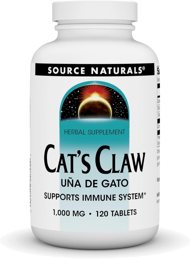 Quelle Naturals Cat's Claw Bark UNA de Gato 1000 mg Nahrungsergänzung - Unterstützt Immunsystem - 120 Tabletten
