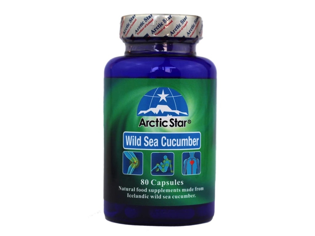 Arctic Star - Capsules de concombre de mer - Pure nature de l'Islande Atlantique Wild Caught Sea Cucumber Extrant Pills - Hygiène articulaire T & Immune Santé 400mg 80 Capsules/Bouteille –