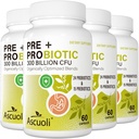 Probiotics for Women & Men - 300 Billion CFU, 24 Strains + 15 Bio Kräuter Präbiotics Blend, Daily Probiotic for Digestive Health, Immune, Gut, Bloating - 240 Vegetarische Kapsel (240-Days Supply)