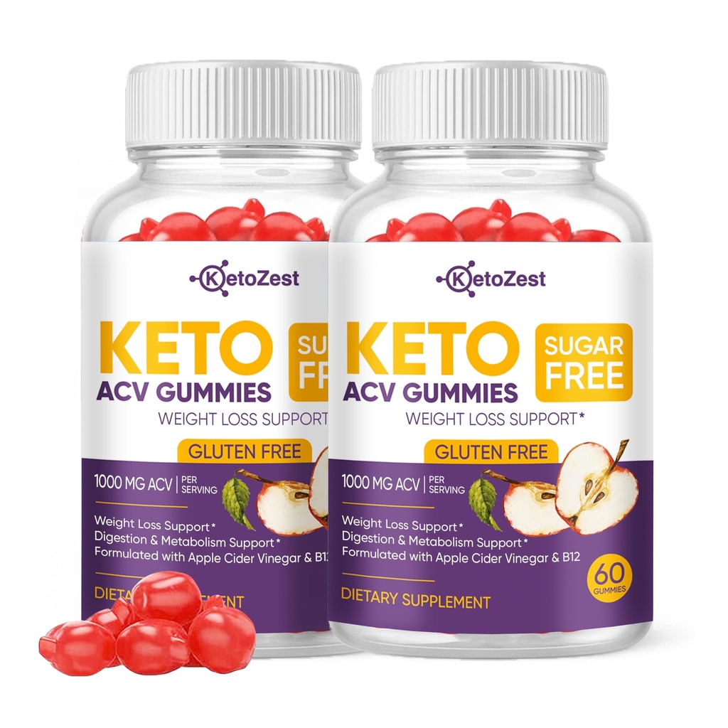 Gummies Keto Acv pour la perte de poids avancée et Belly Fat Burn - Pro Active Super Apple Cider Vinegar Gummies - Rapid Fat Burner Supplément Diet pour les femmes hommes - sans sucre et sans gluten (1000MG)