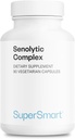 Supersmart - Senolytic Complex (Advanced Formula) - mit Fisetin, Quercetin, Bromelain - Patentierte Inhaltsstoffe - Senolytic Supplement | Non-GMO & Gluten Free - 90 Vegetarische Kapseln
