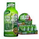 Vitamin Energy Focus+ Extra Strength Energy Shot Grape 12 Pack, 260mg Natürliche Koffein, B-Vitamine, CoQ10, Aminosäuren, Fokus, Produktivität & Clarity, Zero Sugar, Glutenfrei, 1,93 fl oz