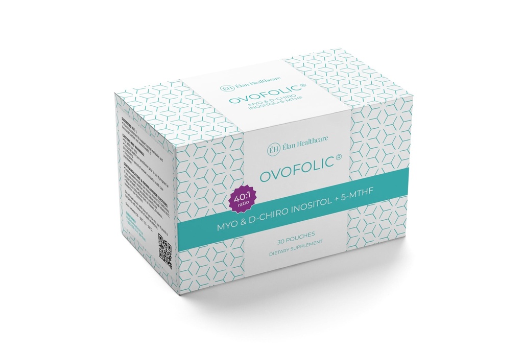 Ovofolic Inositol Supplement - Myo-Inositol und D-Chiro Inositol Plus Active Folate- Ideal 40:1 Ratio - 30 Beutel