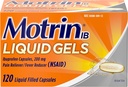 Motrin IB 200mg Ibuprofène Gel liquide analgésique / Réducteur de fièvre pour les douleurs, 120 ct
