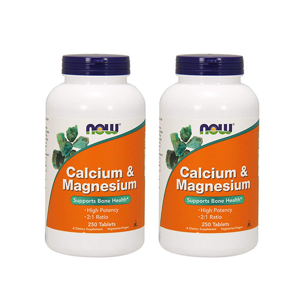 Jetzt Lebensmittel Calcium & Magnesium, 250 Tabletten (Pack von 2)