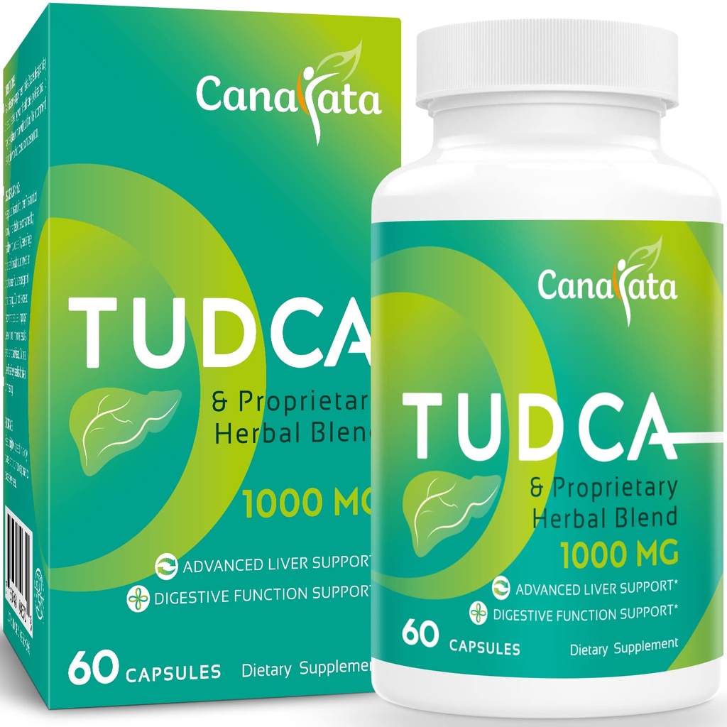 TUDCA Liver Support Supplements 1000mg - 60 Vegan Capsules,TUDCA Bile Salts mit Milchdistel Kräutermischung Formel für Leberreiniger Detox & Repair