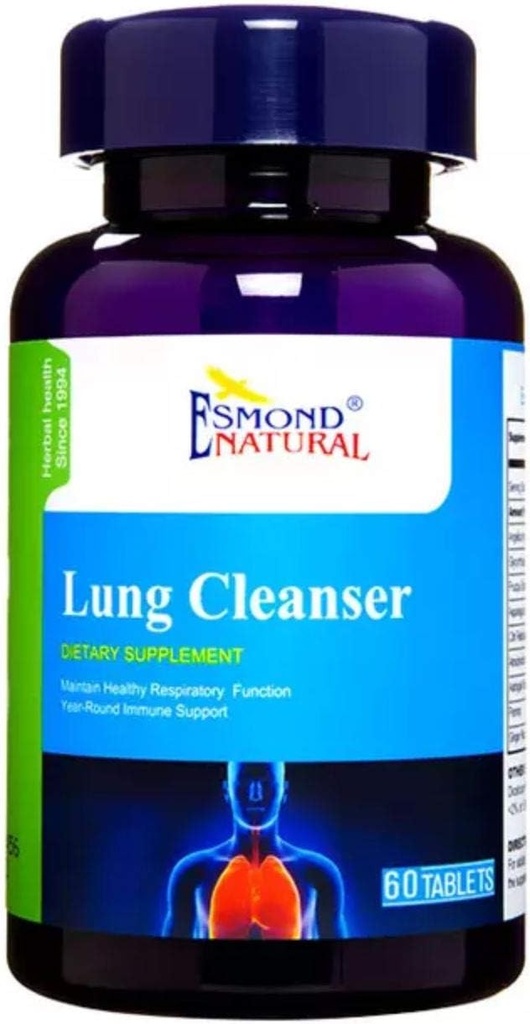 (3 Pack) Esmond Natural: Lung Cleanser (Maintain Healthy Respiratory Function), GMP, Natural Product Assn Certified, Made in USA - 180 Tablets