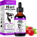 15 in 1 Hund Multivitamin Tropfen, Hund Multivitamin Flüssig Ergänzungen mit Glucosamin & Probiotika, Hunde Vitamine für Herzgesundheit, Knochen, Gelenk, Haut & Mantel, Blase, Immunsystem Unterstützung