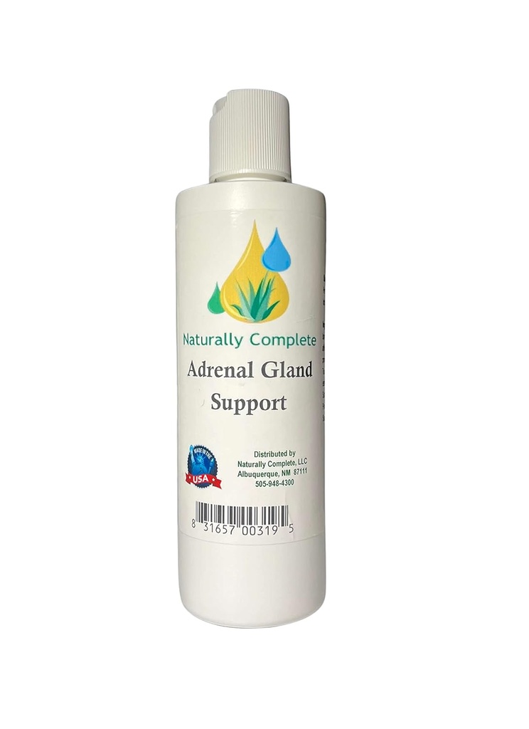 Adrenal Gland Support Lotion 8 oz Bottle | Non-GMO | No Soy | Unscented | Made in the USA