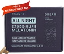 Traum natürliche Schlafhilfe für Erwachsene – Schlafergänzung mit Time Release Melatonin, Magnesium, Ashwagandha, B6 & Chamomile – Non-Habit Forming Sleep Vitamins – 60 Kapseln 11/30/25 Ablauf