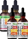 NUSAVA Vitamin B12 Flüssigkeitstropfen und Erdbeeren Flavored D3 K2 Bundle - Potente flüssige Vitamine für Herz, Gelenk, Energie und Immununterstützung - Non-GMO, Gluten-Free, 2pk Jeder