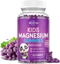 Magnesiumgummis für Kinder, Sugar-Free Magnesium Citrate Gummis, Great Tasting Calm Magnesium Gummis für Erwachsene & Kinder, Support Schlaf, Knochen & Muskel Gesundheit, Nerve Relaxation, 60 Grape Gummies