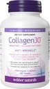Webber Naturals Collagen30 Anti-Wrinkle, 2.500mg bioaktive Collagen Peptide pro Servierung, 180 Tabletten, hilft, tiefe Falten, feine Linien und Stimuliert Hautzellen, Non GMO, Dairy & Gluten kostenlos