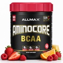 ALLMAX Nutrition AMINOCORE BCAA, Fruit Punch - 945 g Pulver - 8.18 Gramm verzweigte Ketten Aminsäuren pro Servierung - mit B Vitaminen - keine Füllstoffe oder nicht-BCAA Aminos - Zuckerfrei - 90 Servierungen