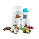 Detox Plus Kit - Daily Cleanse Pure Fiber Meal Ersatz Getränke Mix, Shake Booster & Supplement, Body Cleanse Kit für Männer und Frauen, Daily System Cleanse - Kaffee, Hibiscus
