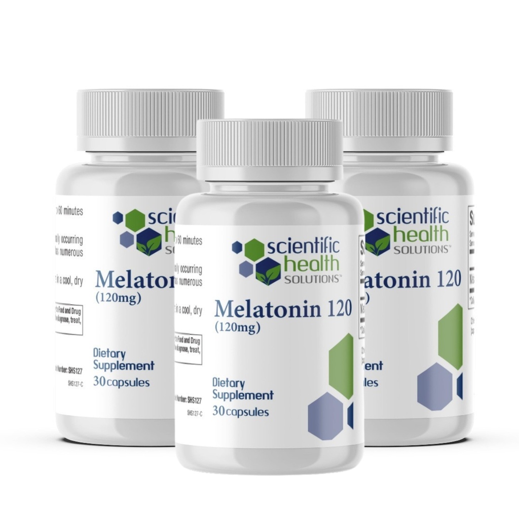 Melatonin 120mg | Single-Dose Melatonin in Easy-to-Swallow Kapseln | Vegan, Non-GMO & Gluten-Free | US-Made Extra Strength Melatonin (3-Pack)
