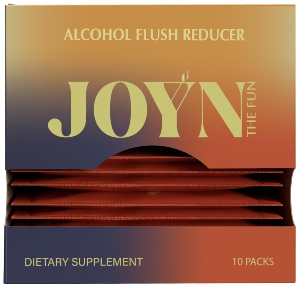 JOYN Ergänzung für Alkohol Flush Prevention, Detox, Liver Support, Asiatische Glow Relief | Fühlen Sie sich besser vor und nach Trinken | Vitamin mit DHM, Milchdistel, Glutathione, Vitamin B12 | 10 Servierungen