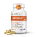 INVITA L-méthylfolate - Folate de méthyle actif de force professionnelle - Supplément 5-MTHF pour l'énergie, l'humeur et le soutien immunitaire - Non OGM, sans gluten, sans remplissage (5 Mg)