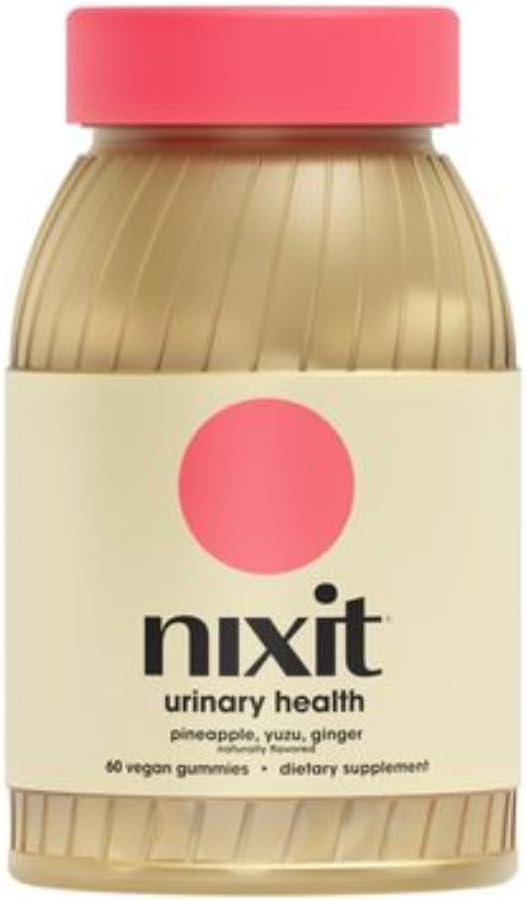 nixit Urinary Tract Health Gummies | 1.000mg D-Mannose | Yuzu & Ginger Flavor | Urinary & Bladder Support Supplement | Aids in Urinary Tract Support | Vegan, Non-GMO & Gluten-Free (60 Gummi)