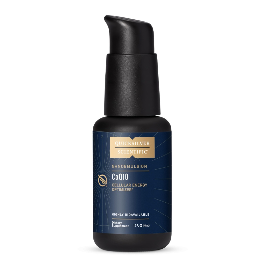 Quicksilver Scientific CoQ10 Nanoémulsion - Coenzyme liposomique Q10 Support cardiovasculaire et supplément d'énergie cellulaire - Absorbage rapide du liquide CoQ10 (1.7oz / 50ml)