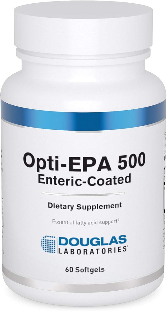 Douglas Laboratories Opti-EPA 500 | Enteric-Coated zur Unterstützung von Gehirn, Augen, Schwangerschaft und Herz-Kreislauf Gesundheit | 60 Softgels