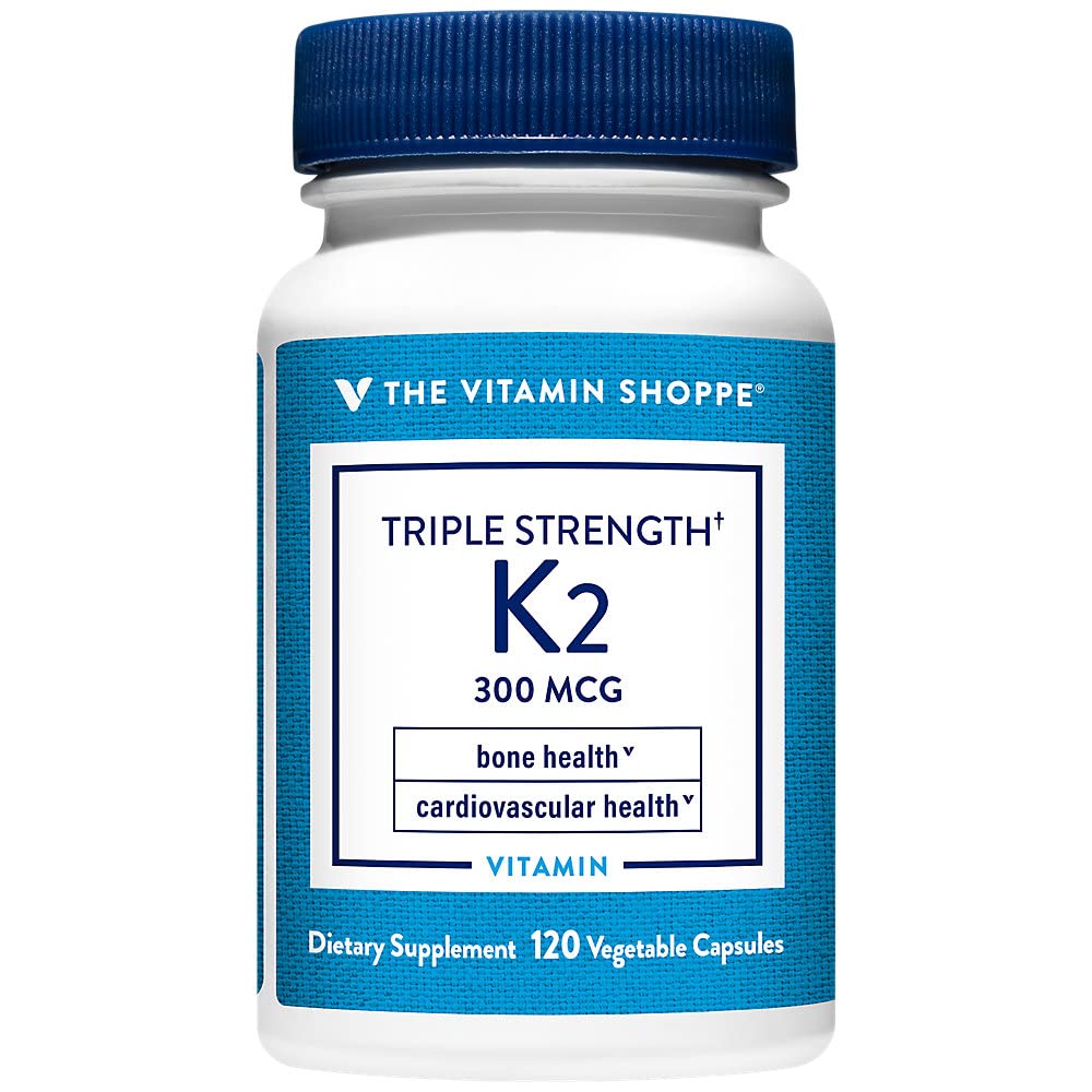 Triple force Vitamine K2 a" Santé osseuse a" 300 MCG (120 capsules végétales)