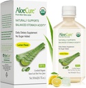 AloeCure USDA Aloe Vera Bio Jus de citron Saveur - Fabriqué dans les 12 heures de la récolte - Supplément digestif naturel pour l'acidité équilibrée de l'estomac - Soutien santé digestif et immunitaire - 1 Btl x 16,7oz
