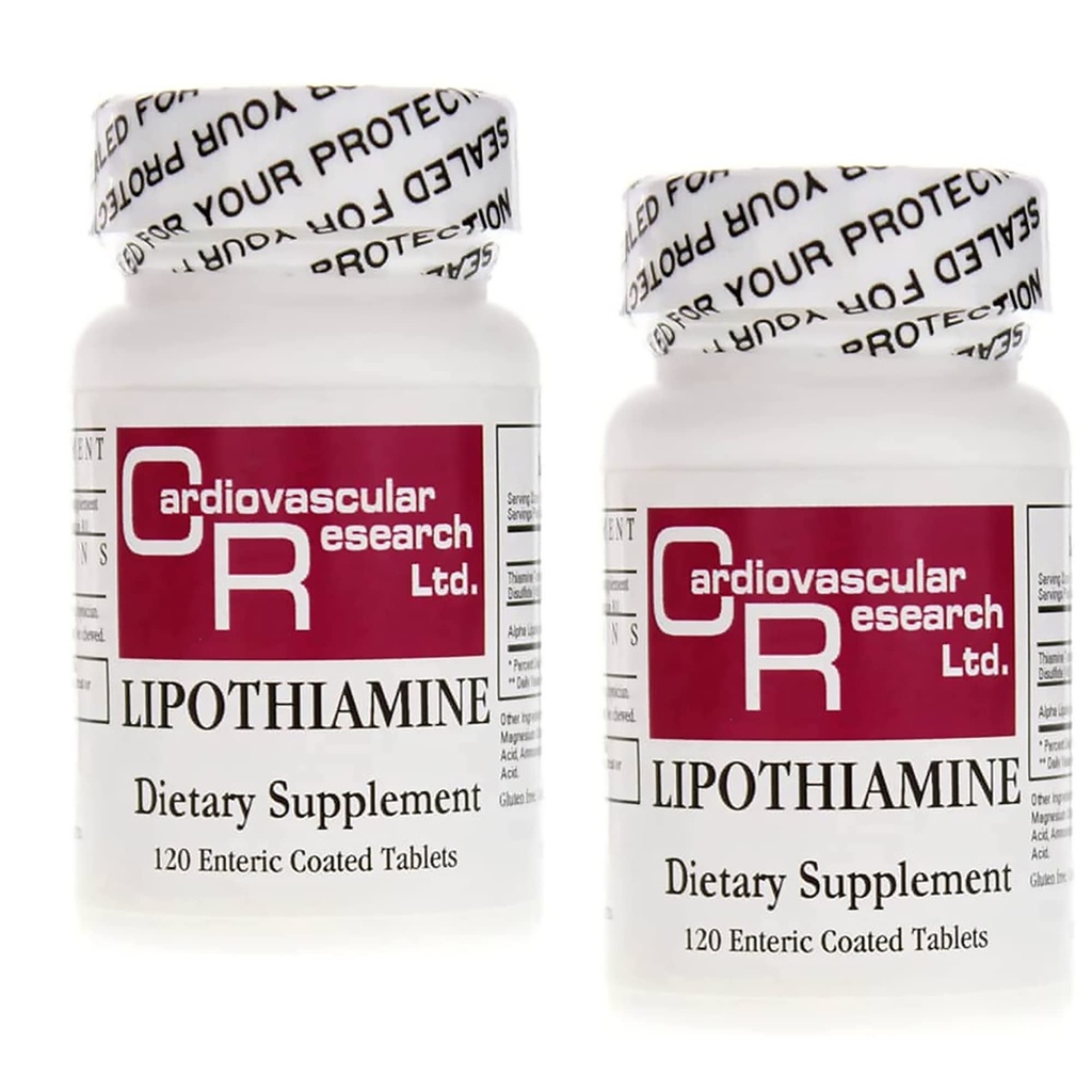Herz-Kreislauf-Forschung Lipothiamin B Supplement 240 Tabletten - Vitamin B1 Jetzt mit Alpha Lipsäure - 2 X 120 Zähler