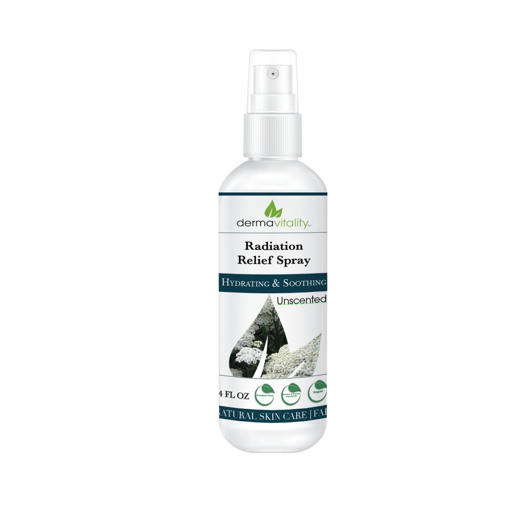 Radiation Burn Relief Spray - Calendula Spray für Strahlenbehandlung, Unscented, Fragrance Free, Natural Organic Plant Based Moisturizing Relief für juckende und empfindliche Haut – 4 Unzen