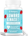 Lumbrokinase Supplement, 1.2 Million LKU - 120mg Capsules, Potent Nattokinase Alternative with Proteolytic Enzymes and Herbal Blend
