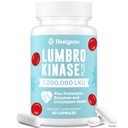 Supplément de lumbrokinase, 1,2 million de LKU - 120 mg Capsules, Potent Nattokinase Alternative avec enzymes protéolytiques et mélange à base de plantes