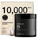 Knoblauch Kapseln mit 10.000mcg Allicin - Odorless - 50:1 Extrakt für maximale Potenz - Third-Party Lab getestet - 60 vegetarische Kapseln