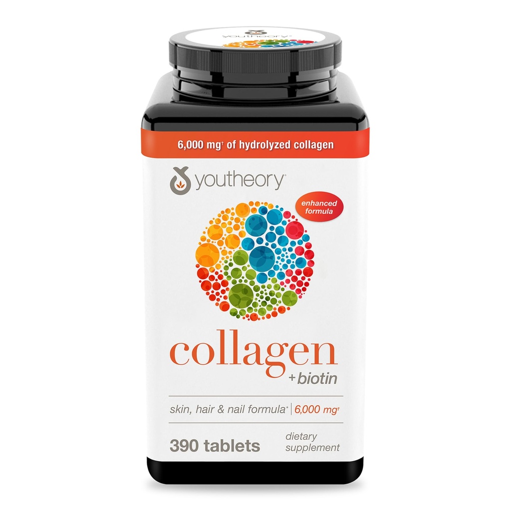 Youtheory Collagen Advanced Formula mit Biotin, 390 Count (Pack von 1)
