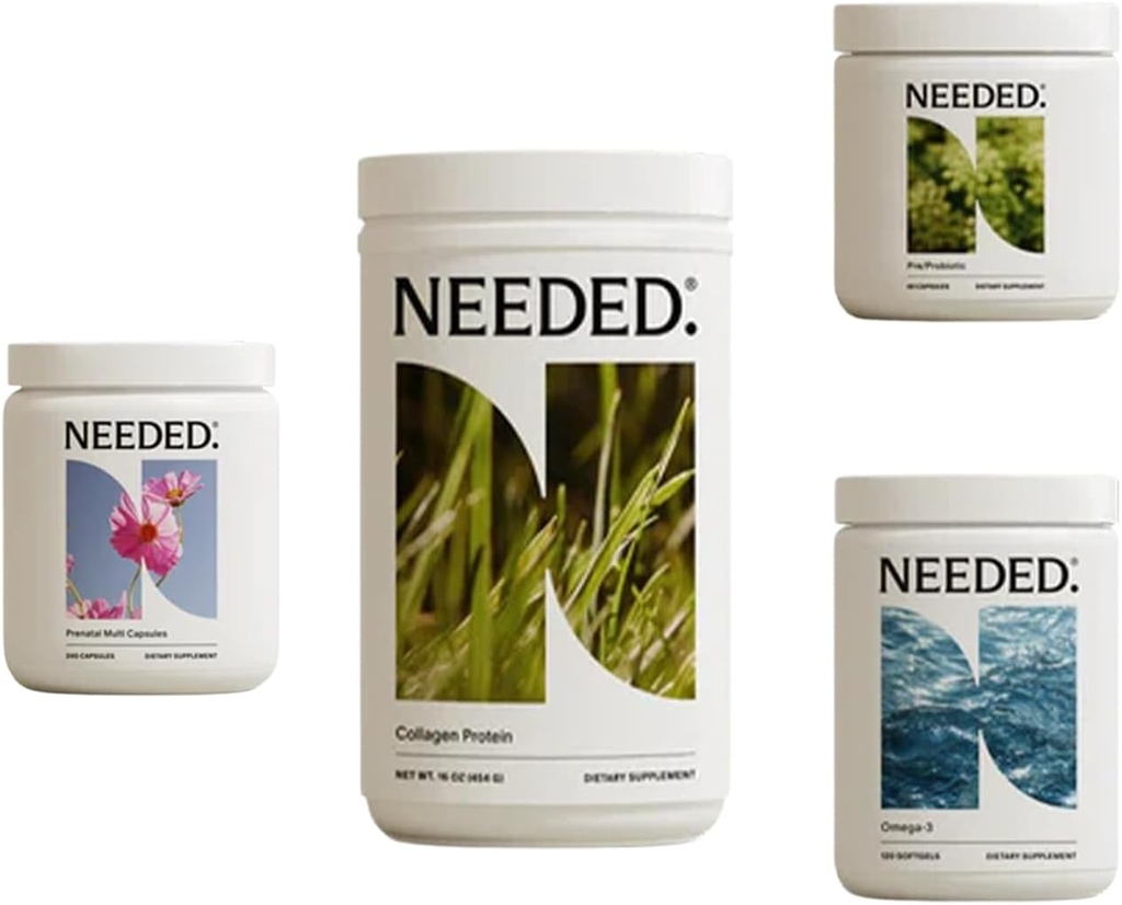 J'avais besoin. Ensemble complet de bien-être prénatal – Multivitamine, Oméga-3, Collagène et Prébiotique-Probiotique pour la grossesse, l'allaitement maternel, postpartum – 30 jours d'approvisionnement