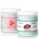 Kiala Nutrition Super Verts, Verts organiques Poudre, Spiruline et Chlorella Superfood Poudre, Sucre et Sans gluten Vegan, Spectra Blend, Pastèque et Berry Mixte 2 Pack