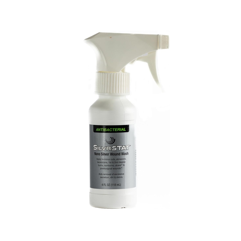 SilvrSTAT Nano Silver Wound Wash Sprayer | Debrid & Fine Mist Spray | 4 fl oz