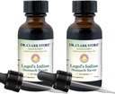 Dr. Clark Lugol’s Iodine 2% Lösung - Aqueous und 2% Granular Iodine - Natural Stomach Relief und Healthcare - 1 fl. Oz mit einem Dropper 2Pack
